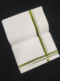 Cotton White Dhoti | Colour Border | 2 Mtrs