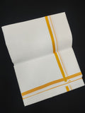 Cotton White Dhoti | Colour Border | 2 Mtrs