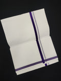 Cotton White Dhoti | Colour Border | 2 Mtrs