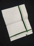 Cotton White Dhoti | Colour Border | 2 Mtrs