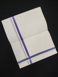 Cotton White Dhoti | Colour Border | 2 Mtrs