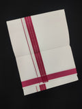 Cotton White Dhoti | Fancy Border | 2 Mtrs