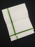 Cotton White Dhoti | Colour Border | 2 Mtrs