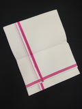 Cotton White Dhoti | Colour Border | 2 Mtrs