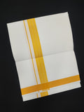 Cotton White Dhoti | Fancy Border | 2 Mtrs